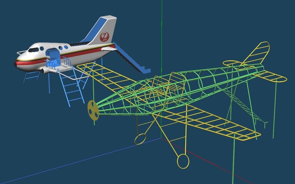 公園遊具　飛行機２種
