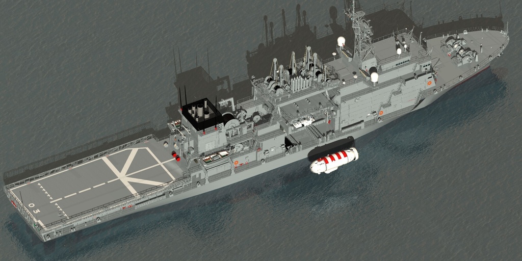 海自 潜水艦救難母艦 ASR403 ちはや