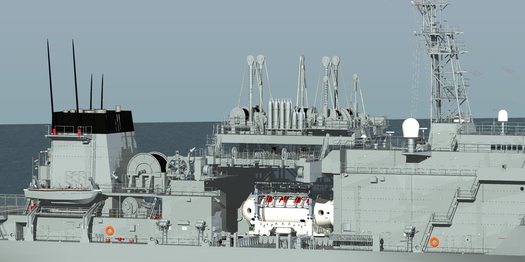 海自 潜水艦救難母艦 ASR403 ちはや
