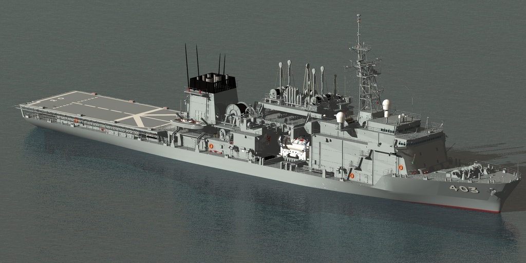 海自 潜水艦救難母艦 ASR403 ちはや