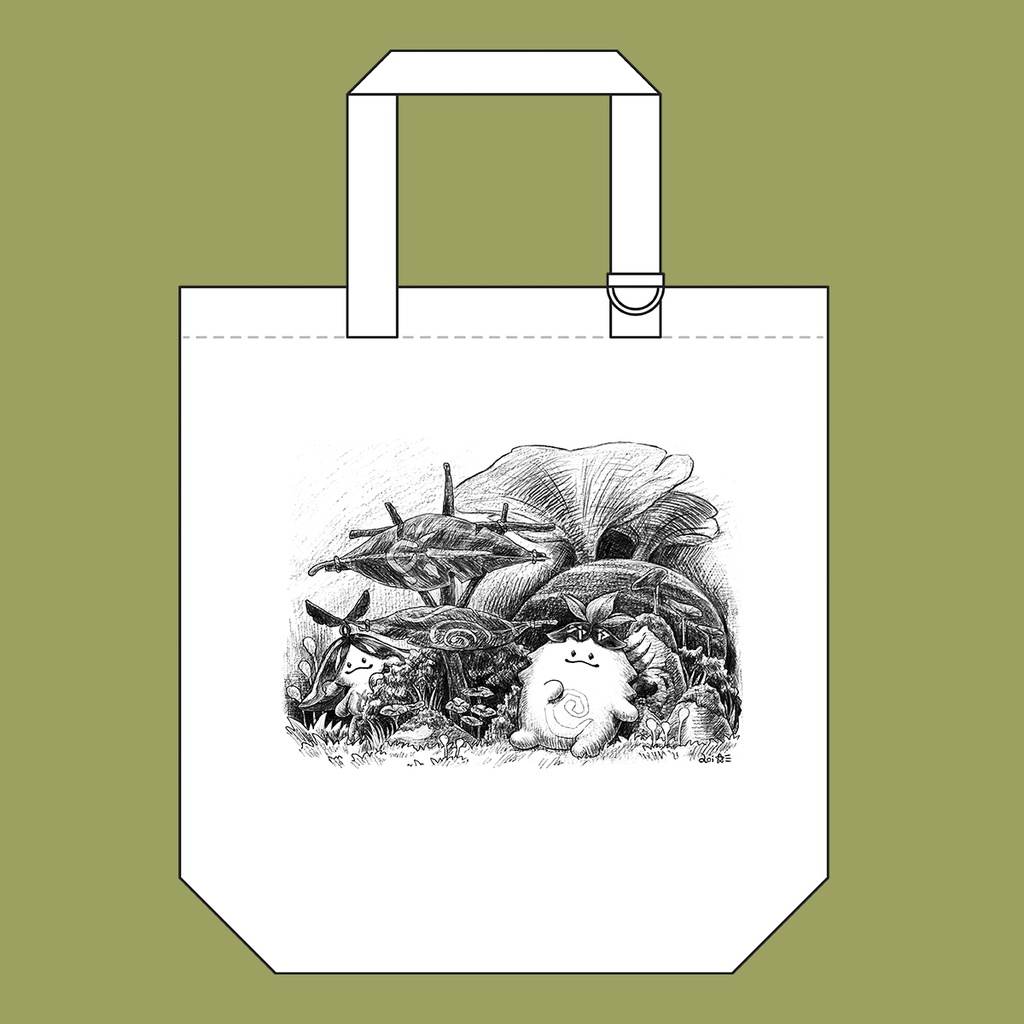 アランナラ手書き風トートバッグ