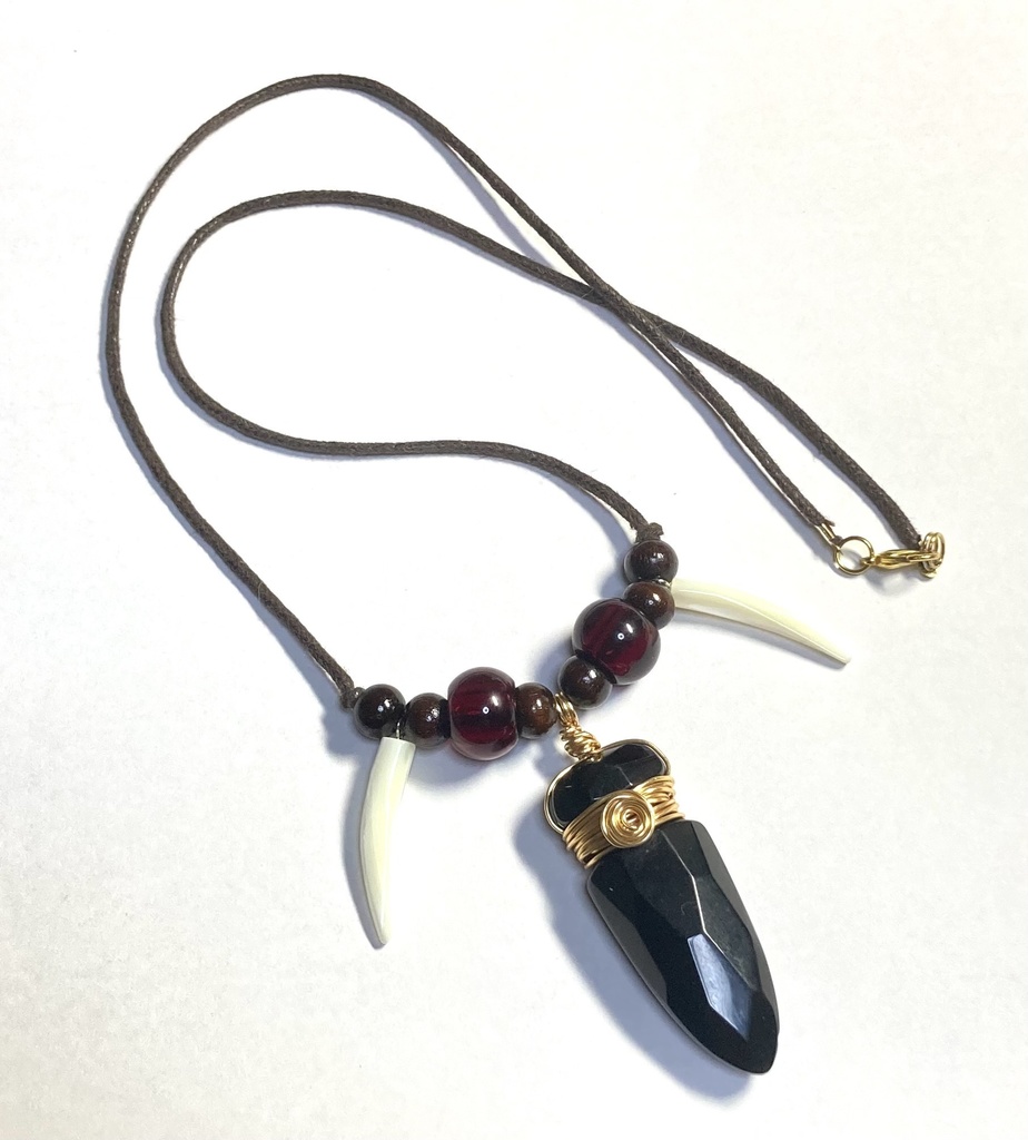 ハンドメイド】オブシディアン(黒曜石)のネックレス