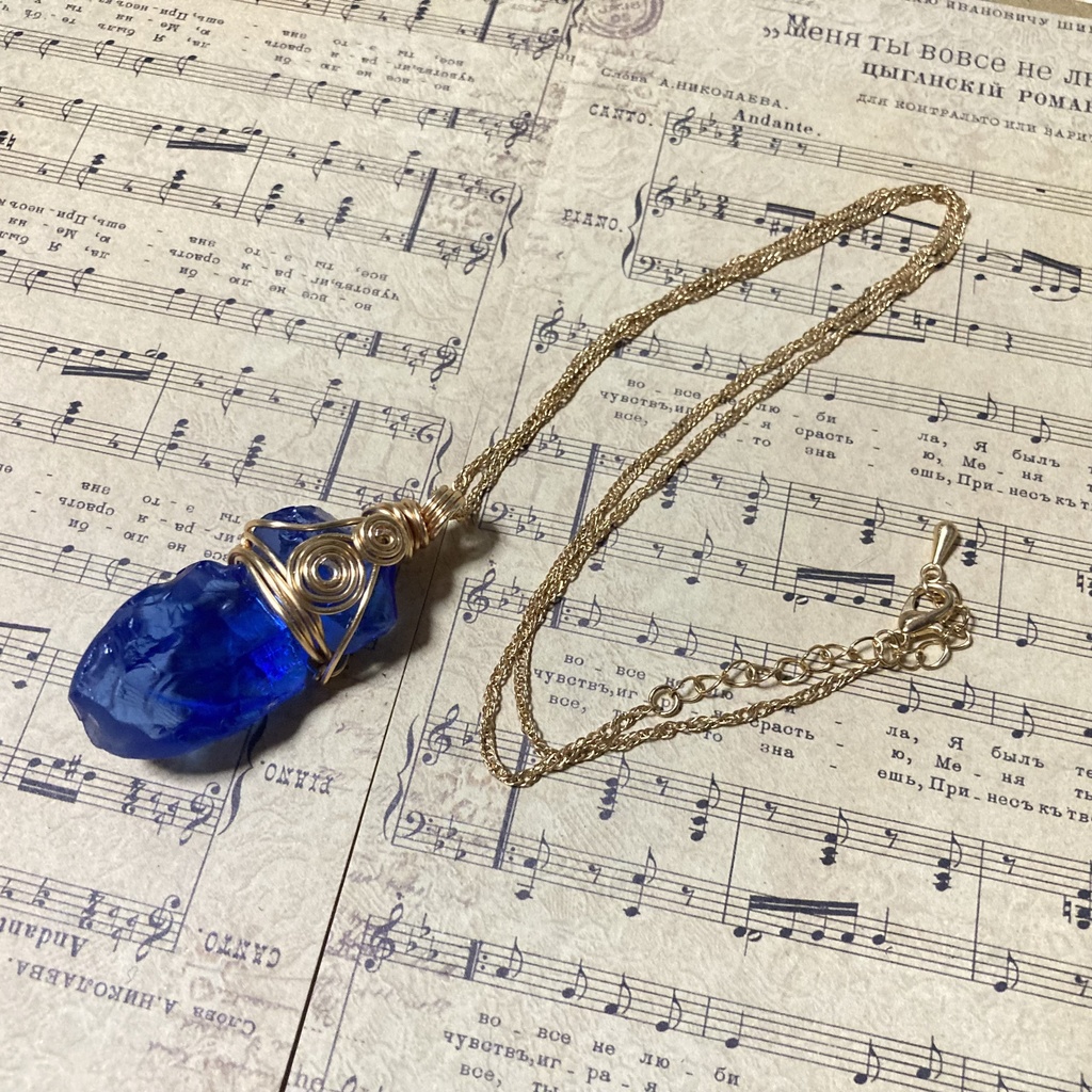 【ハンドメイド】アンダラクリスタルネックレス