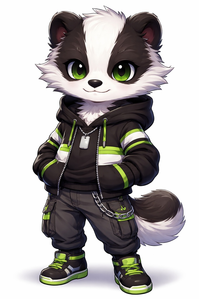 Blaireau avec outfit