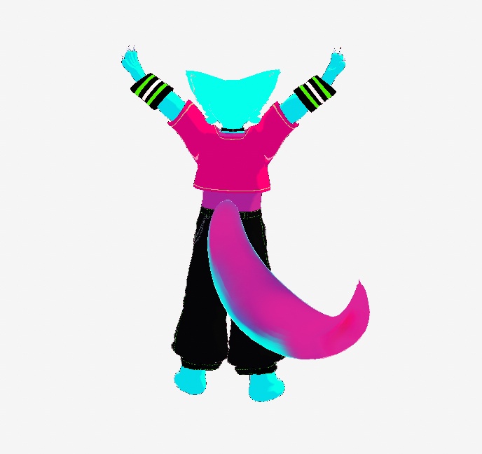 Furry renard des neiges Cyber-neon