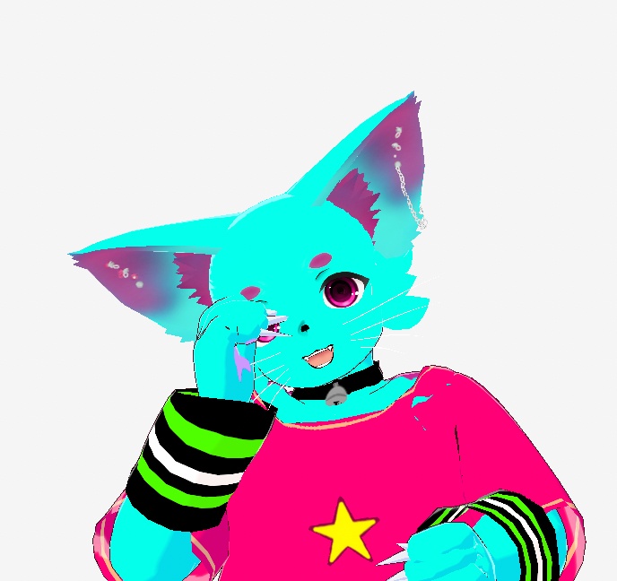 Furry renard des neiges Cyber-neon