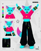 Furry renard des neiges Cyber-neon