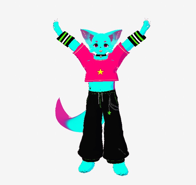Furry renard des neiges Cyber-neon