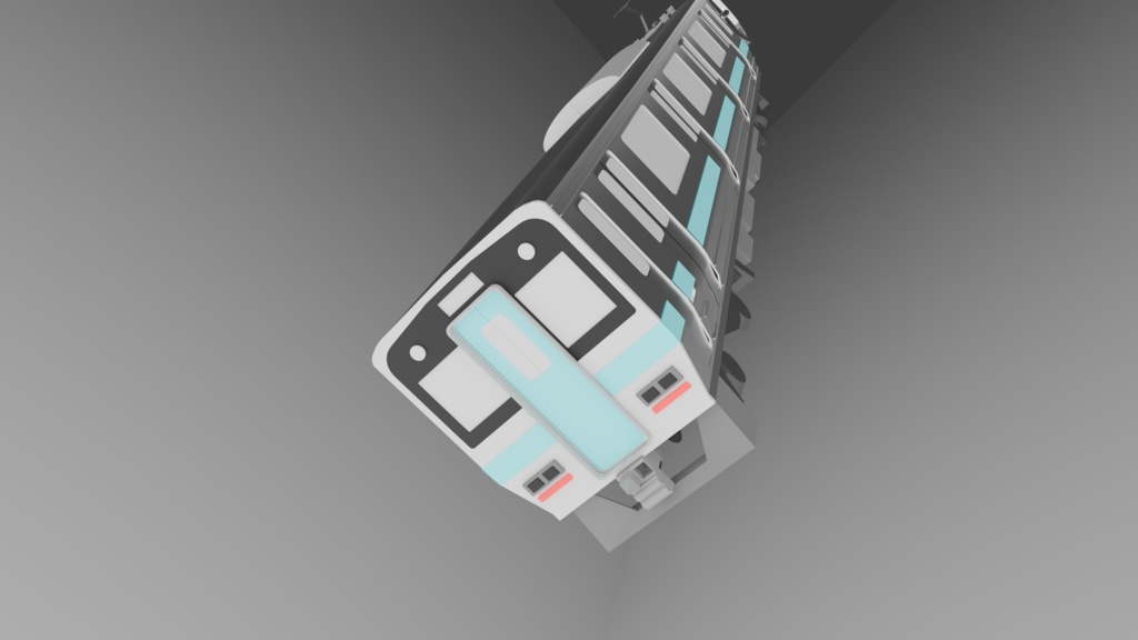 【3Dモデル】電車型キーホルダー VRChat向け