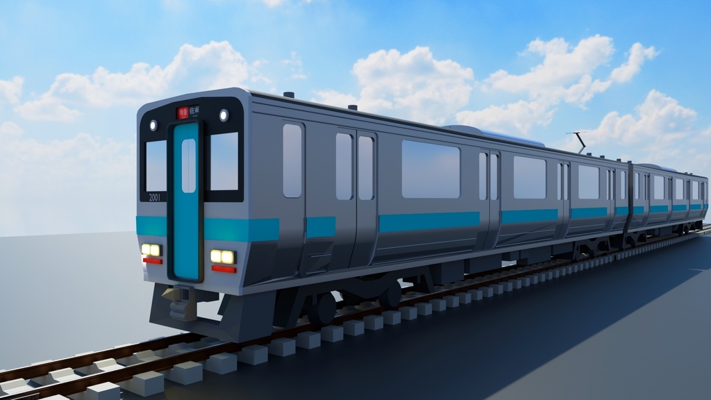 【3Dモデル】電車型キーホルダー VRChat向け