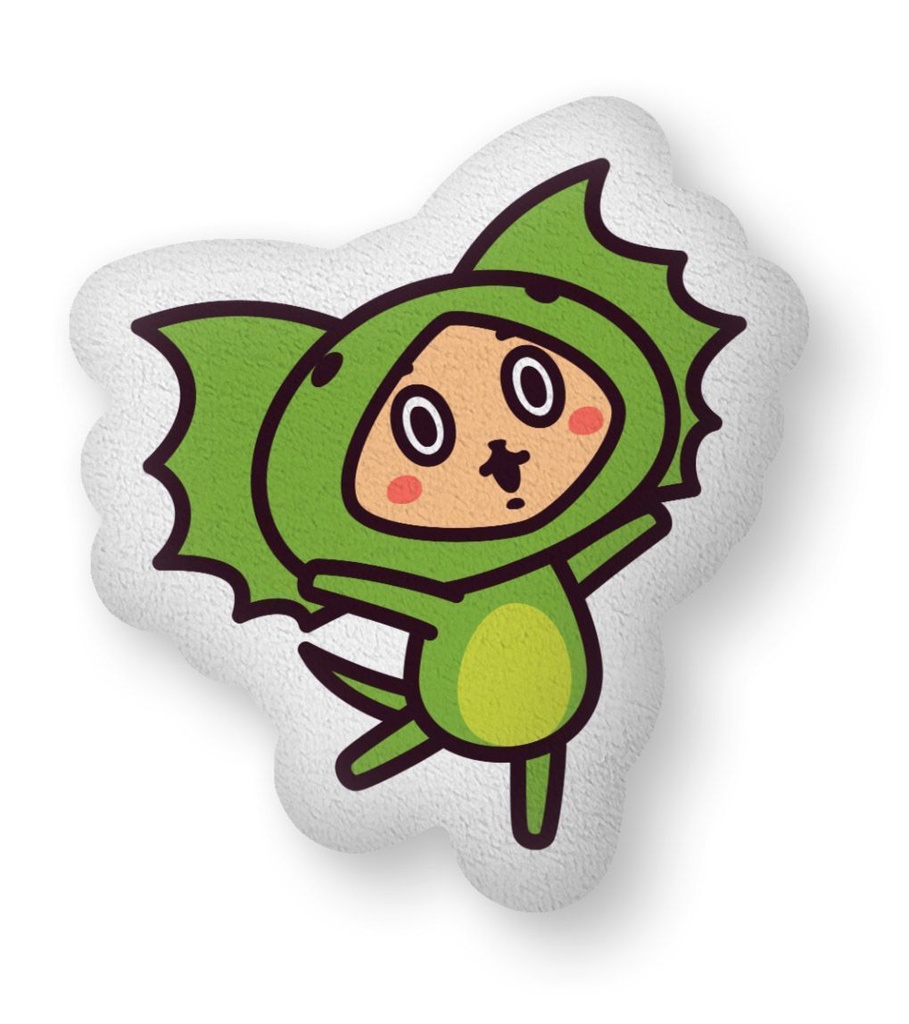 【5周年グッズ】クッション　エリマキトカゲのゆうき