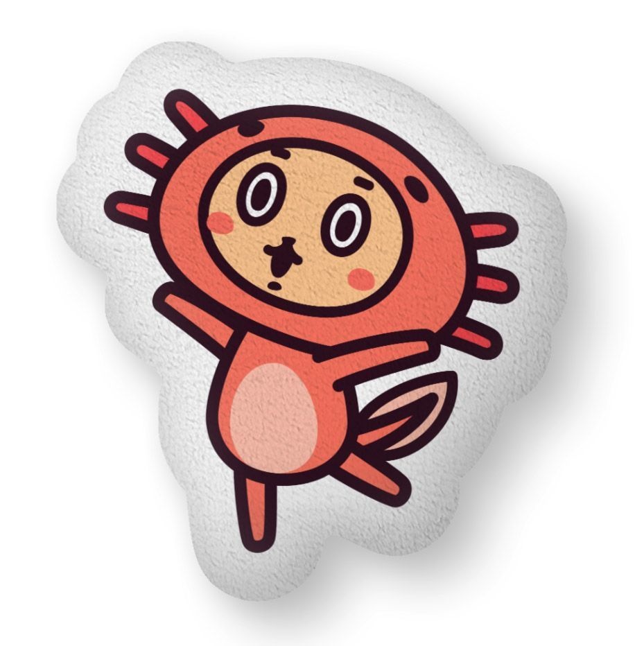 【5周年グッズ】クッション　ウーパールーパーののぞみ