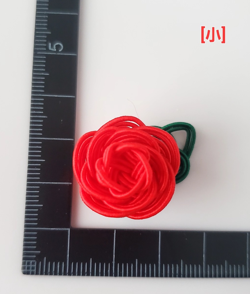 【水引】薔薇のぬい飾り