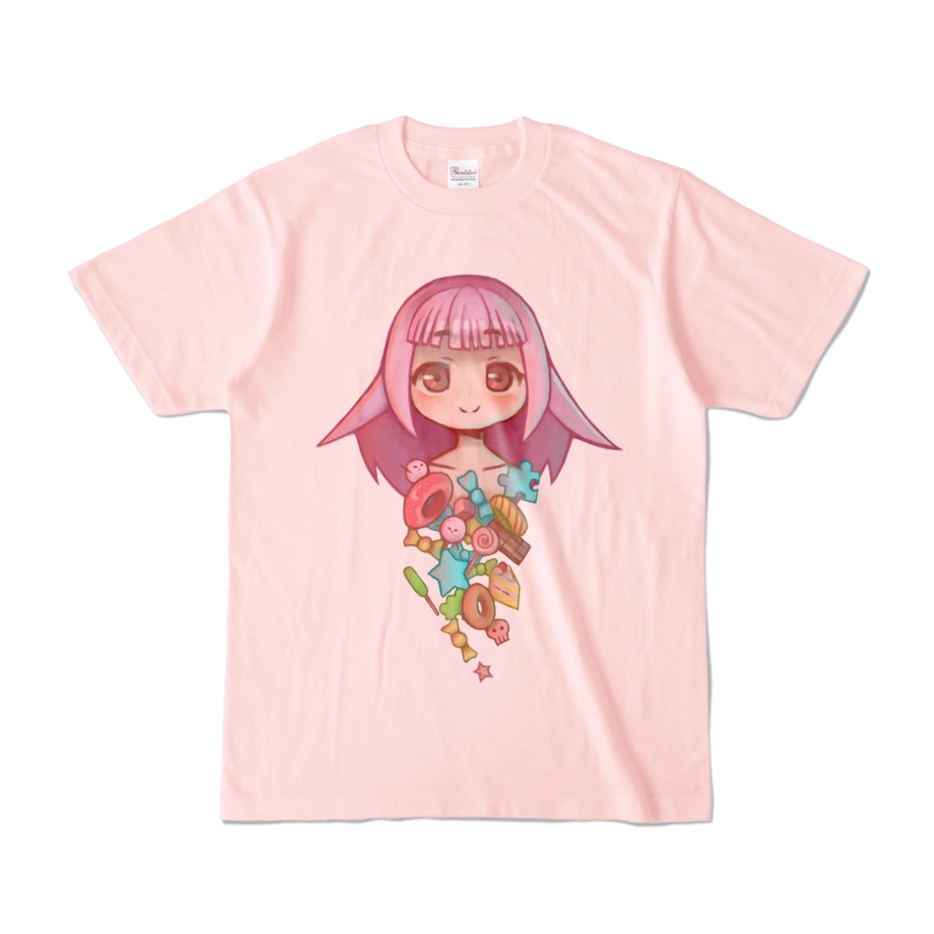 少女と夢の物語「カラーTシャツ ライトピンク」