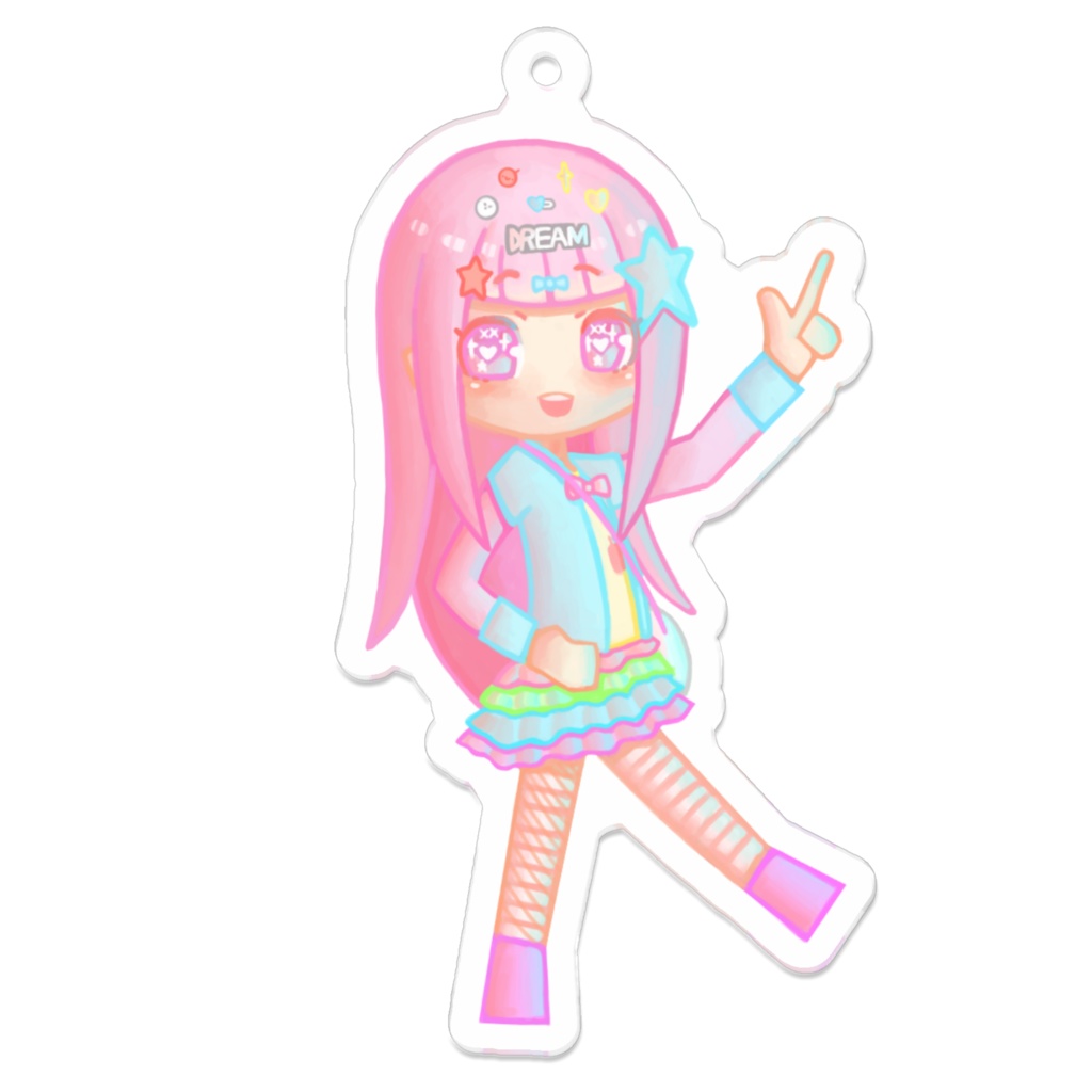 ゆめかわちゃん（指差し） アクリルキーホルダー