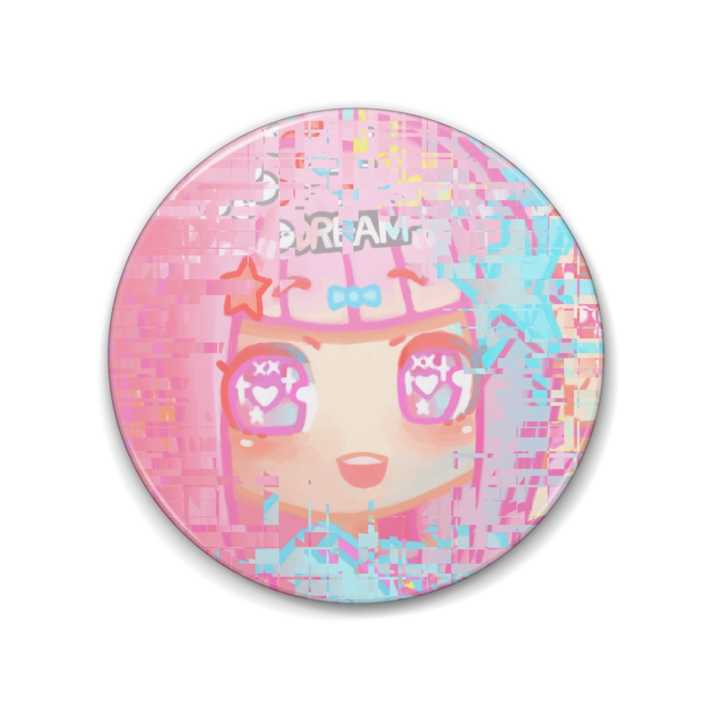 ゆめかわちゃん（指差し）缶バッジ