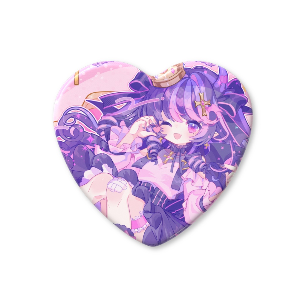 ぷぅちゃんハート缶バッジ