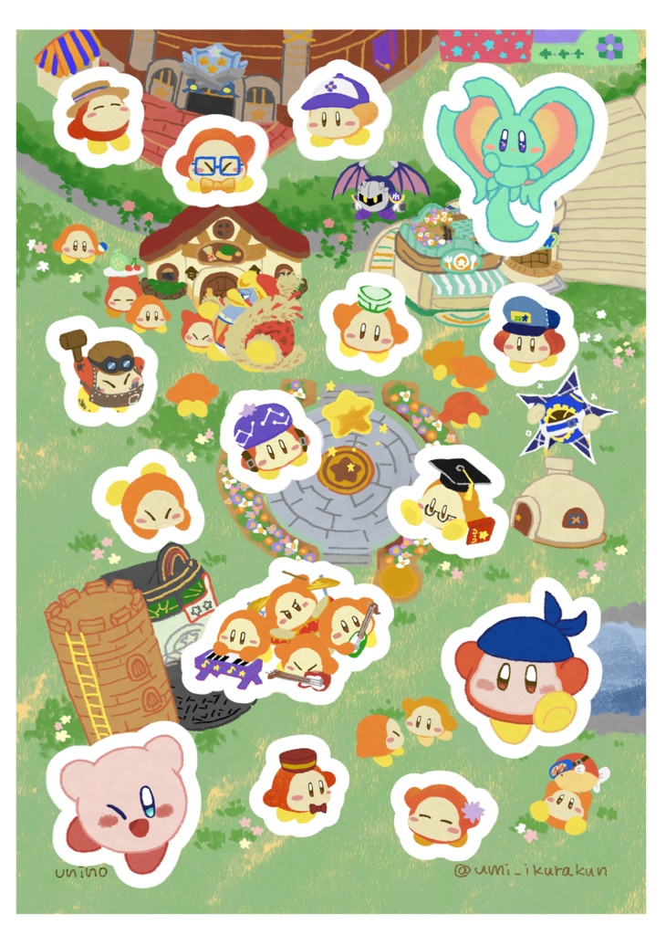 ワド町ハーフカットシール