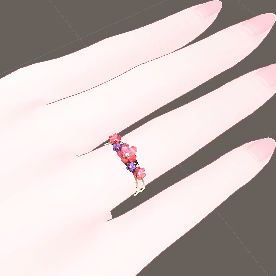 【VRChat向け】お花リング