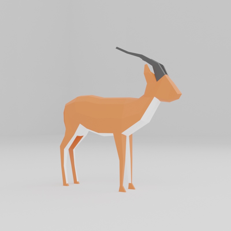 【全8種】ローポリ動物