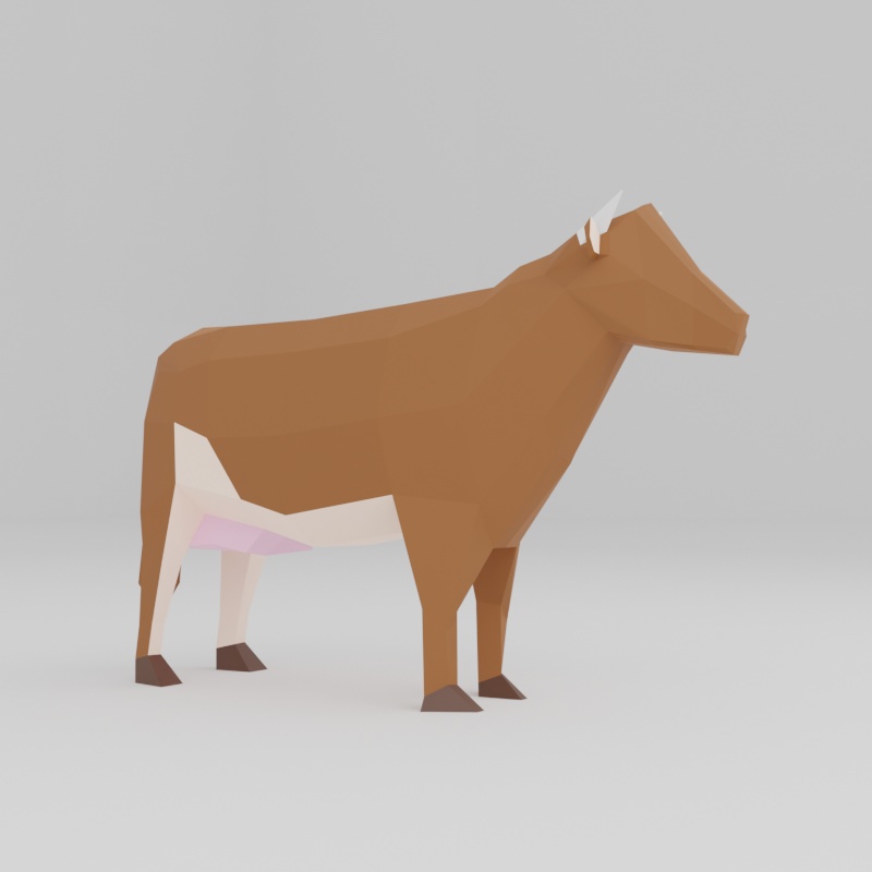 【全8種】ローポリ動物