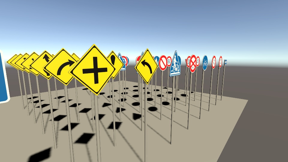 【42種・無料】道路標識3Dモデルセット