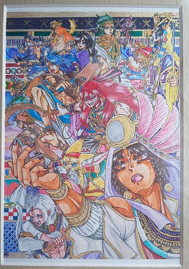 水彩色鉛筆原画『払暁』