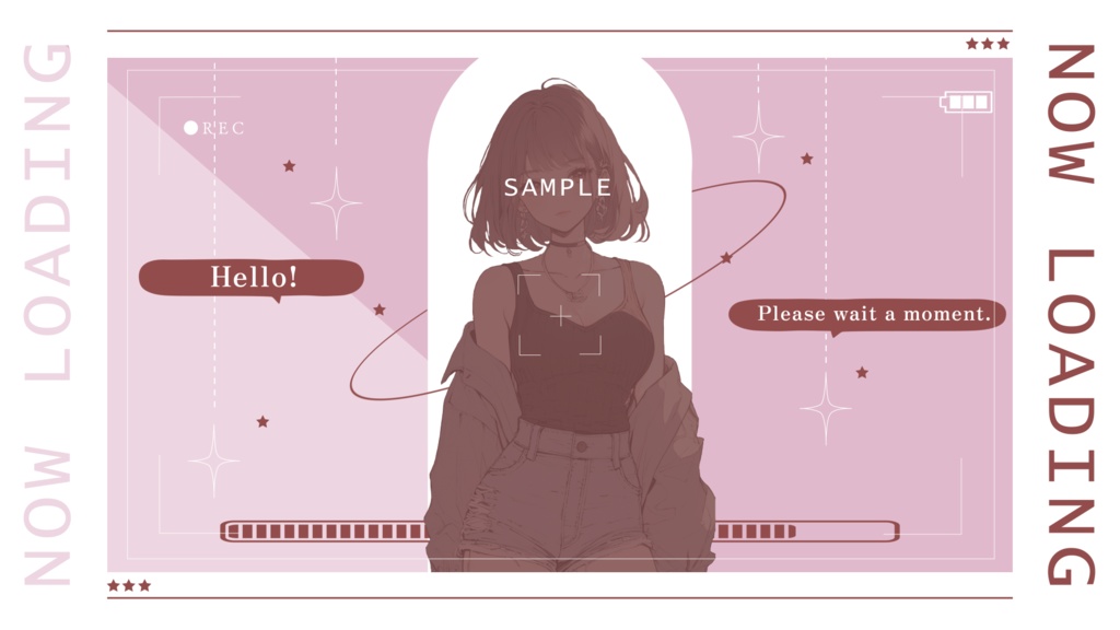 【配信素材】動く!ニュアンスカラーなフォト風配信画面【Vtuber向け】