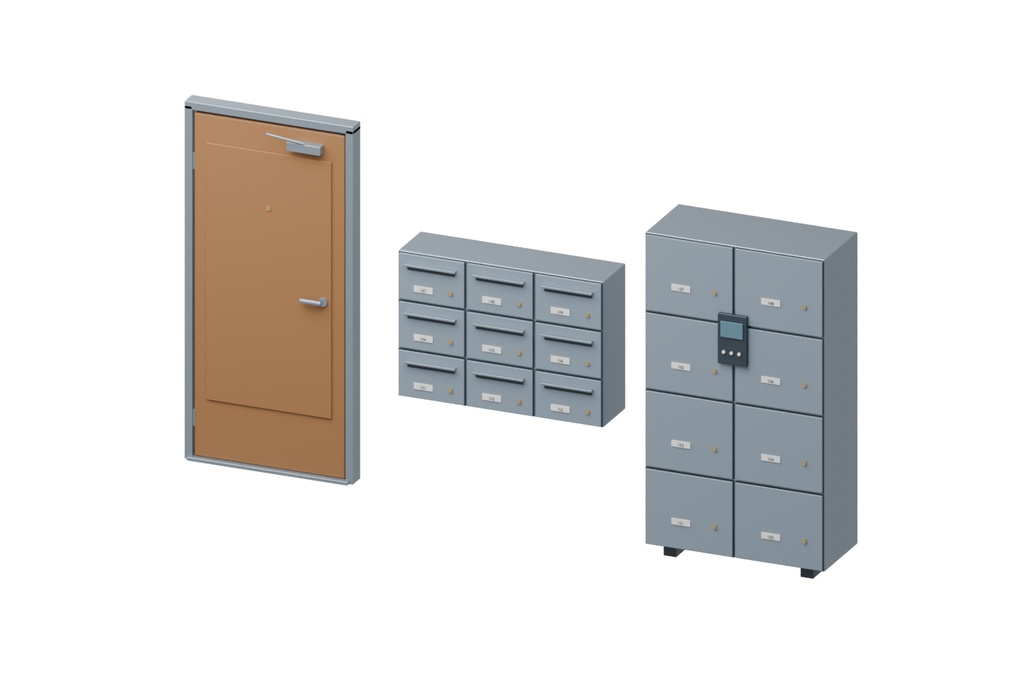 集合住宅玄関・共用部15種|3LOD|GLB・FBX・Blender