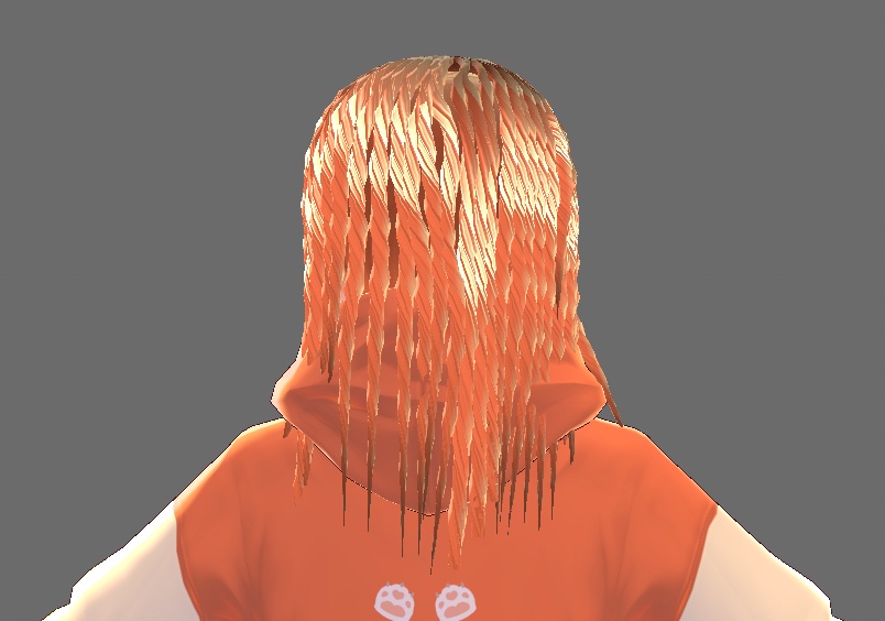 Blonde curly hair Vroid|Free