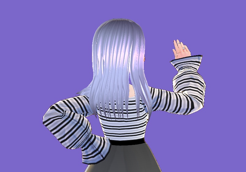 purple straight hair Vroid|Free