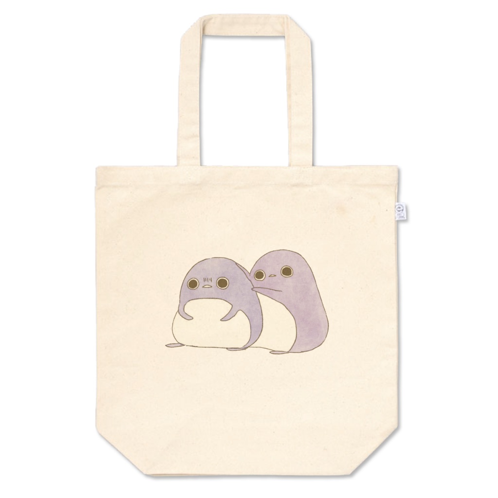 激おこなペンギンとあまり反省してないペンギンのトートバッグ