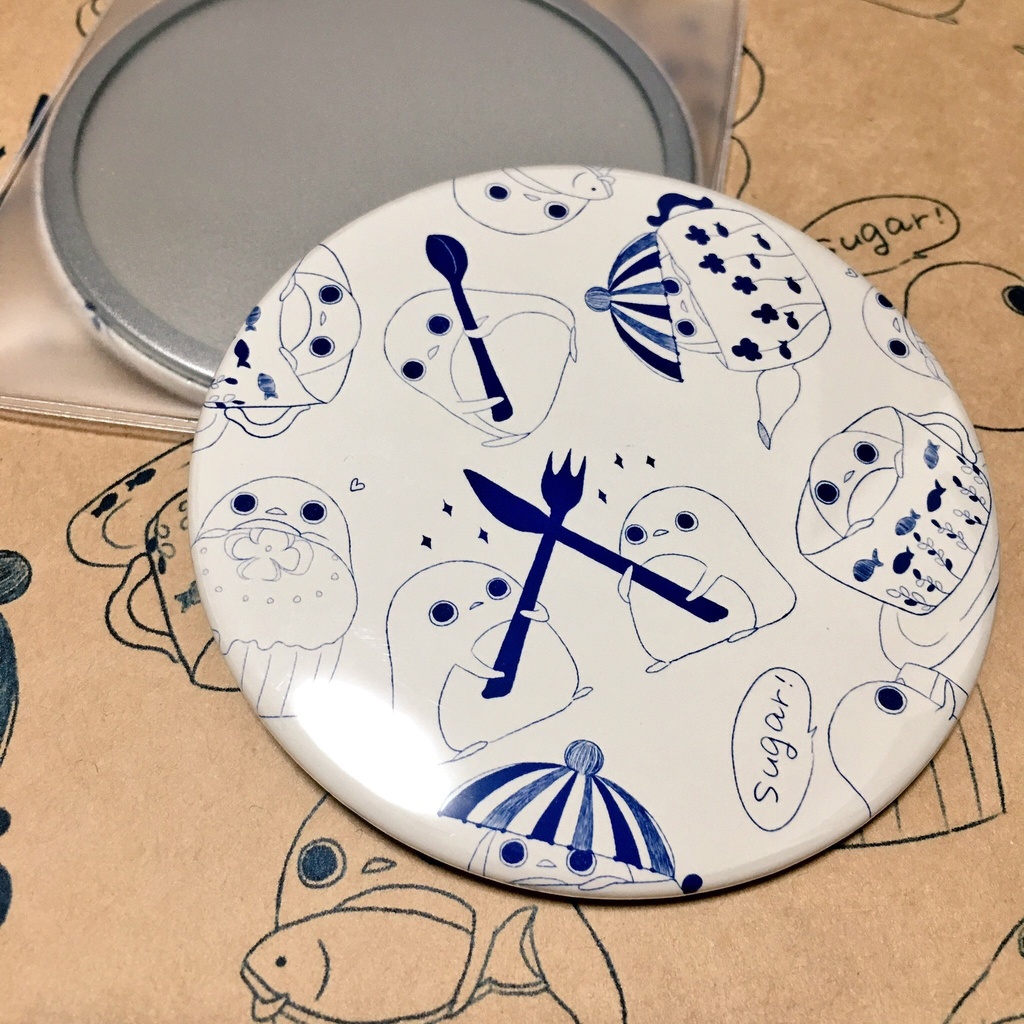 【缶ミラー】ペンギン達のお茶会