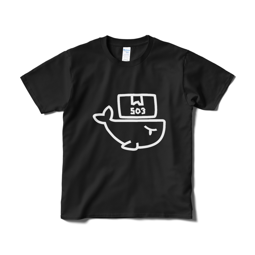 503ビッグくじらTシャツ（黒）