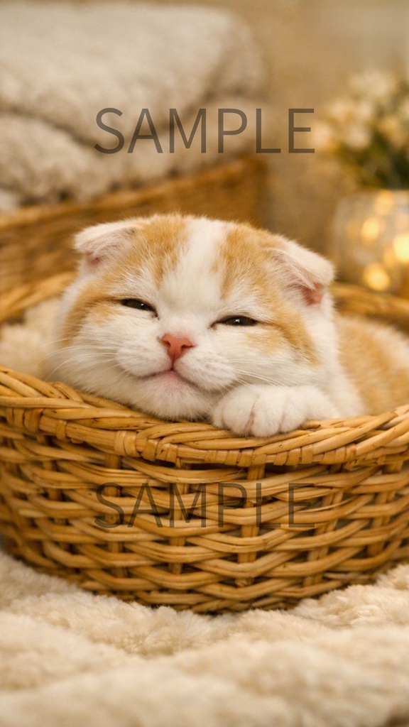 スコティッシュフォールド子猫ほっこり素材 Vol.03 ーCozy Scottish Fold Kitten Series (9枚セット)