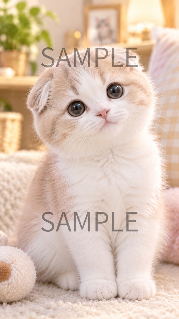 スコティッシュフォールド子猫ほっこり素材 Vol.03 ーCozy Scottish Fold Kitten Series (9枚セット)
