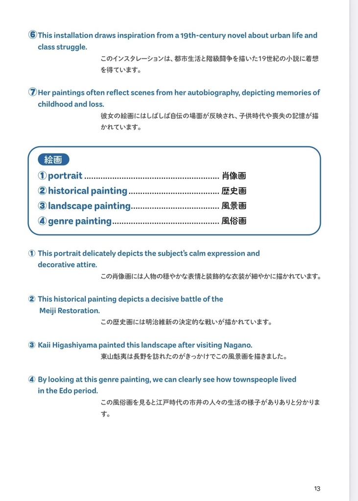 通訳ガイドのための アート用語・例文集 2026 日英対訳版