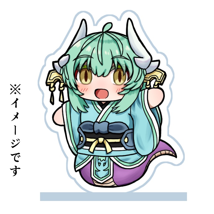手を振る小さな清姫ちゃん　アクリルフィギュア