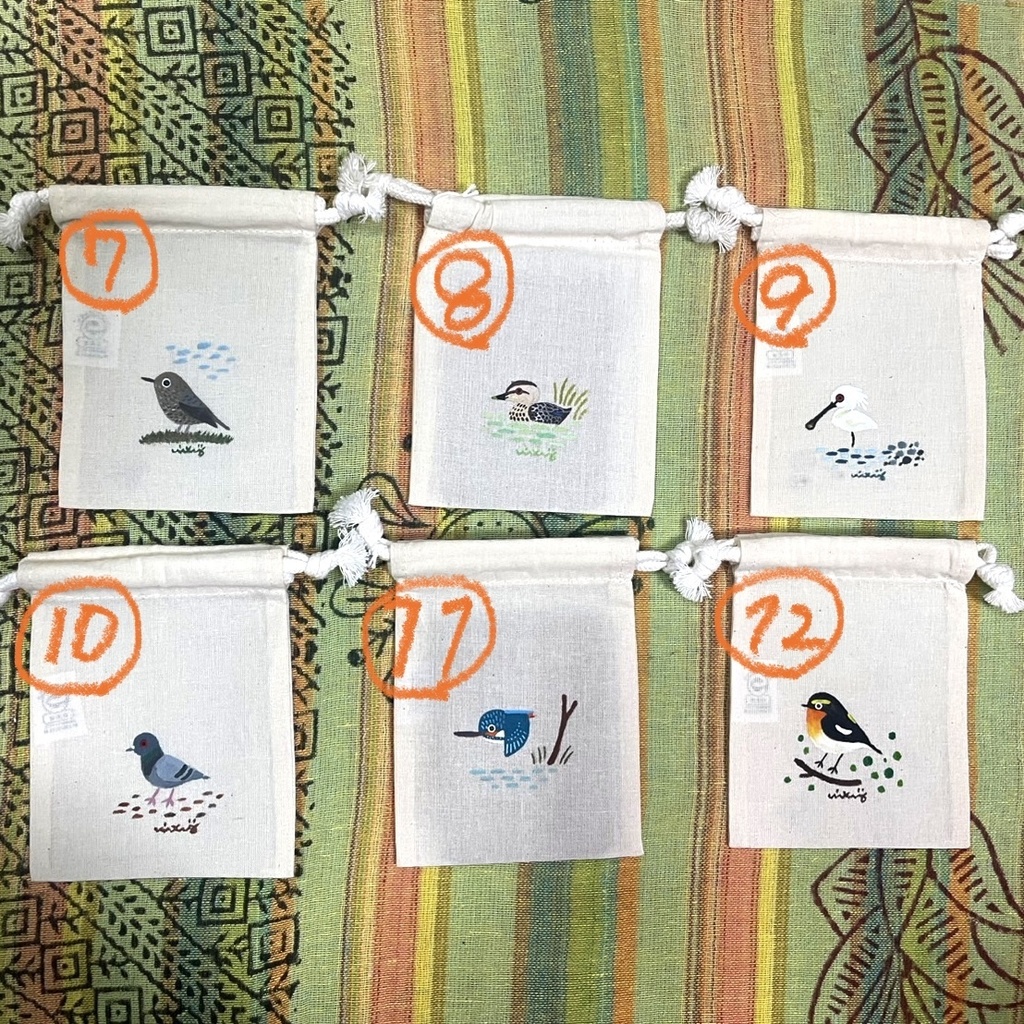 手描き巾着袋(小)