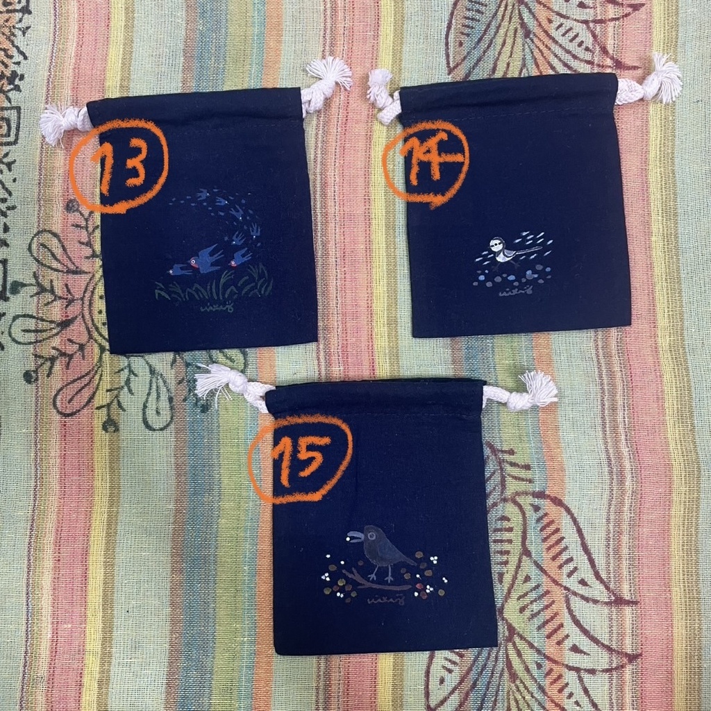 手描き巾着袋(小)