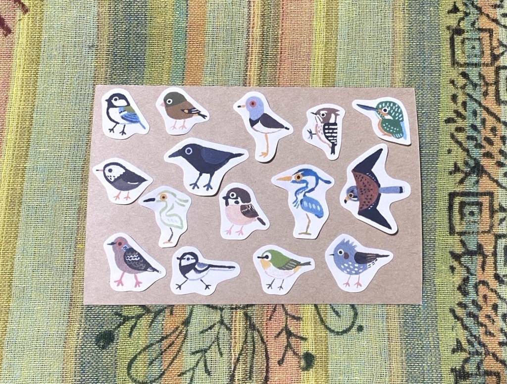 フレークシール「身近な野鳥」