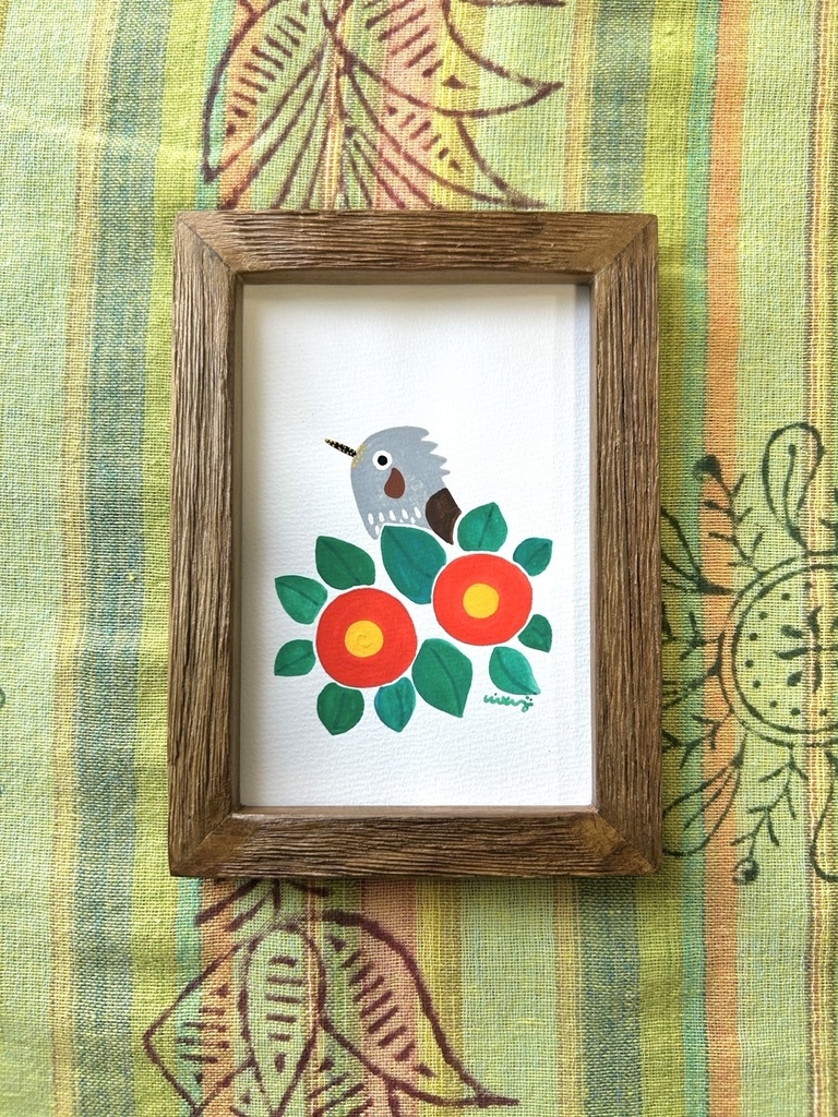 ヒヨドリとヤブツバキ