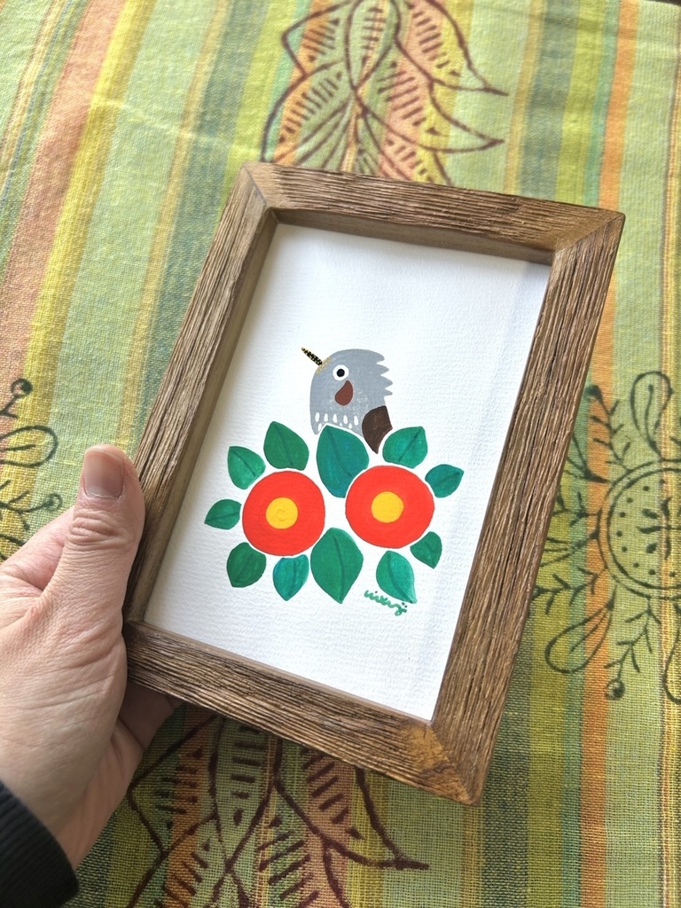 ヒヨドリとヤブツバキ