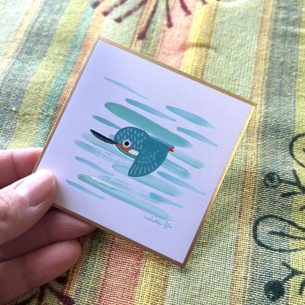 【ミニ色紙】カワセミ