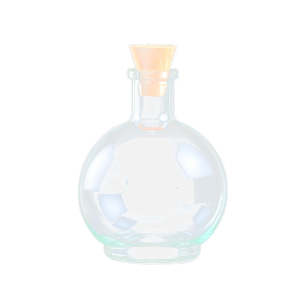 【無料】透明ポーション瓶アイコン素材 Mini(透過PNG 10点)→ 本編89点あり