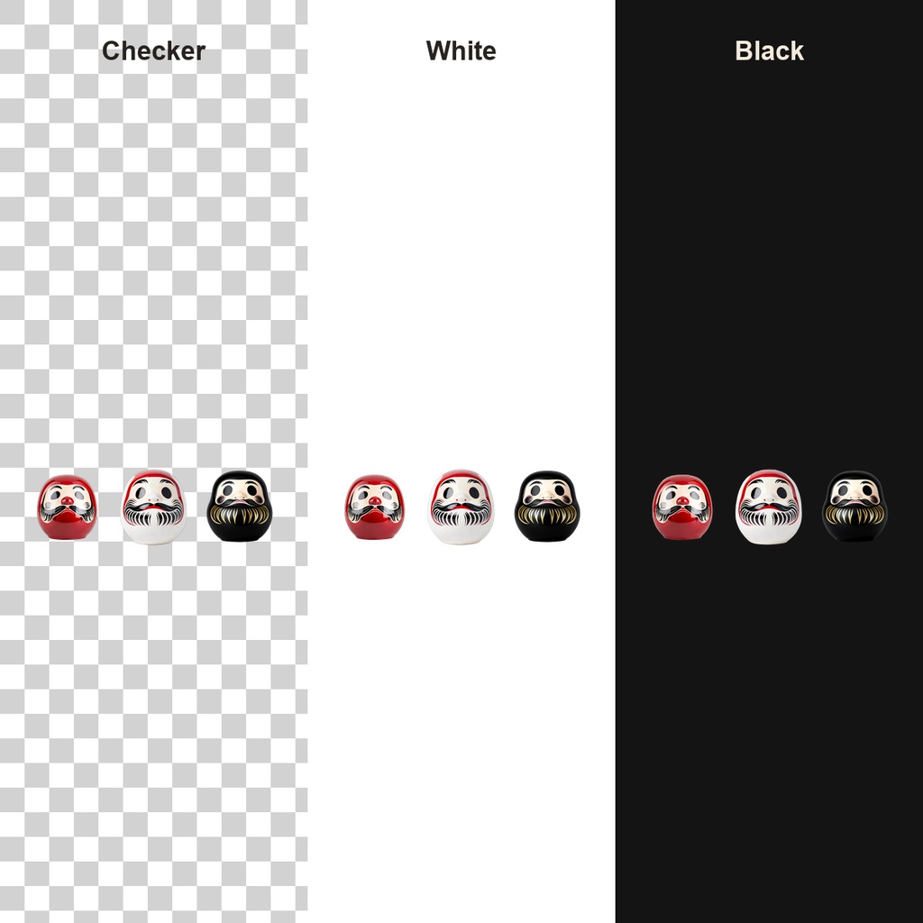 和風 だるま 3PNGセット / Japanese Daruma Dolls - 3 PNG Set