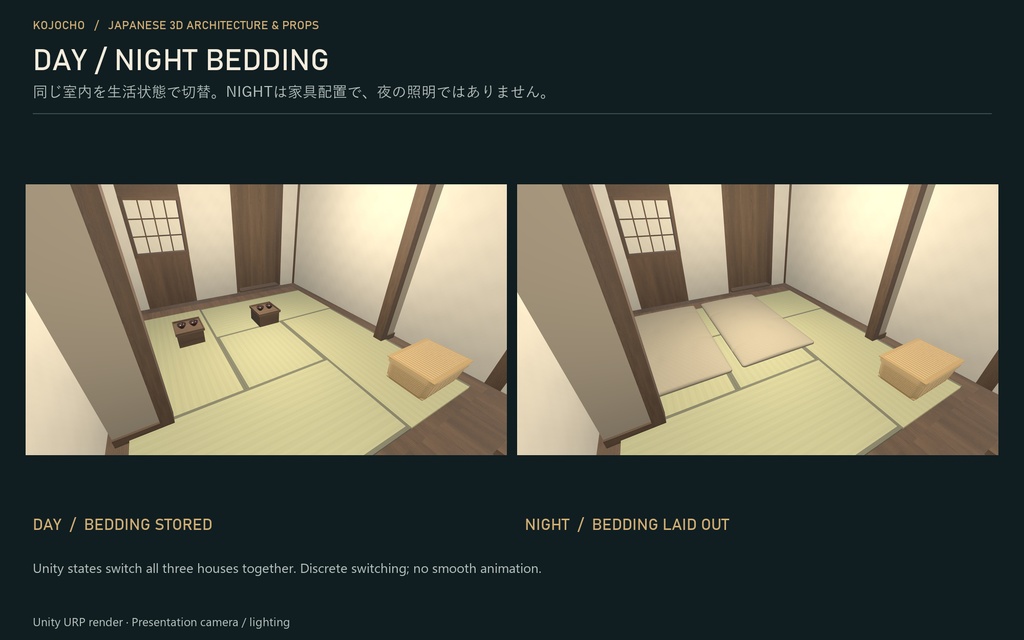 江戸風の住宅三戸長屋|3D環境