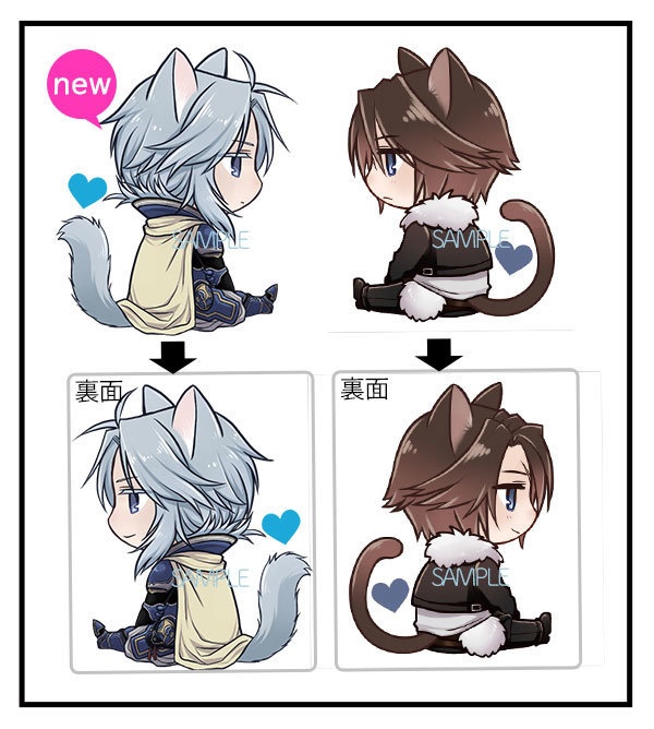 ねこ耳両面アクキー