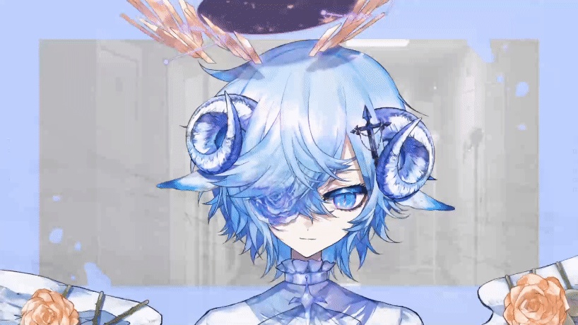 【展示】天体モチーフの羊角天使モデル