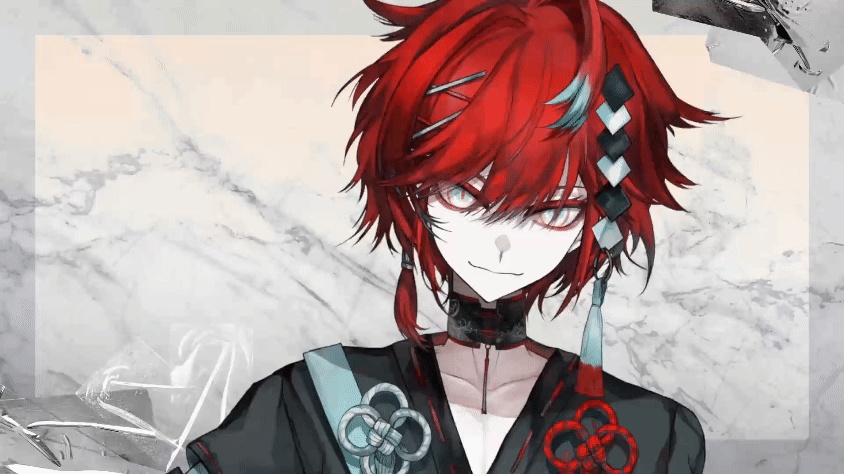 【展示】和風赤髪モデル